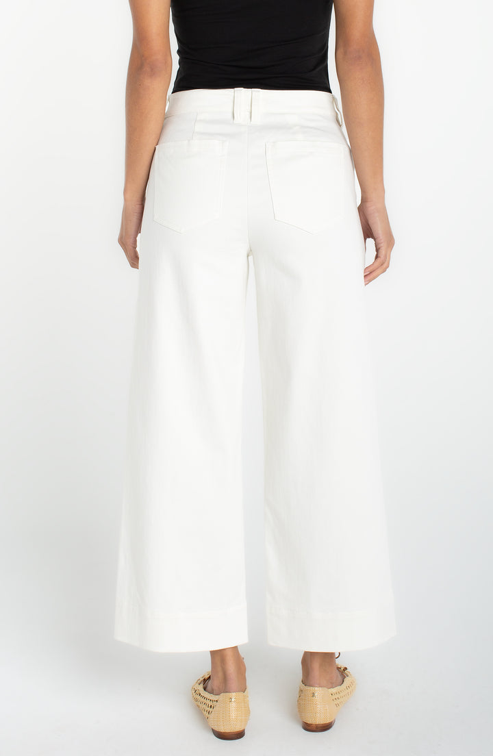Liverpool High Rise Cropped Wide Leg - Whipped Cream