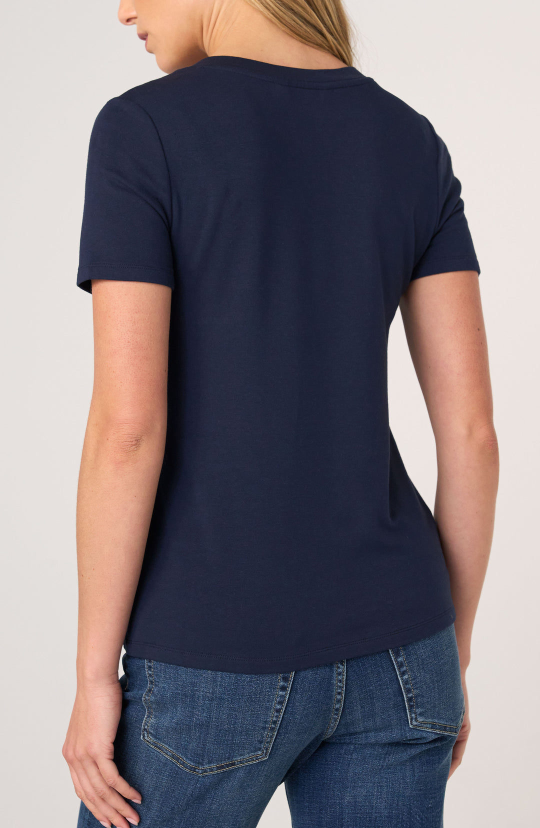Liverpool Short Sleeve Crew Neck Classic Knit Tee - Club Navy
