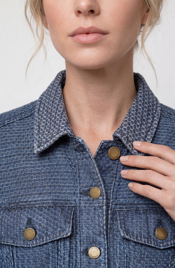 Liverpool Fit &amp; Flare Jacket Blue Doris