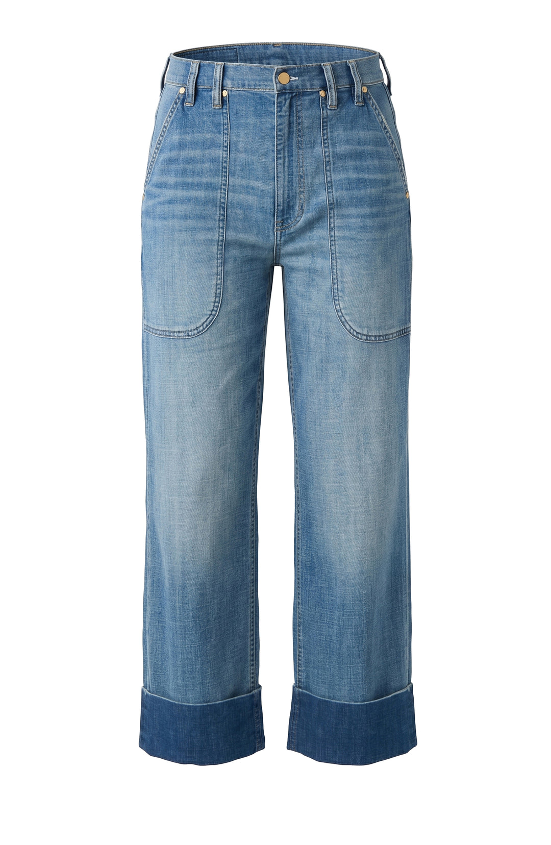 Liverpool Hi-Rise Relaxed Straight with Utility Pockets 27" Inseam