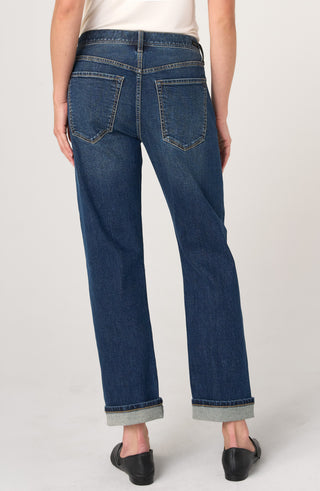 Liverpool Sloane Low Rise Girlfriend Cuffed 28 3/4" Inseam Comet Blue