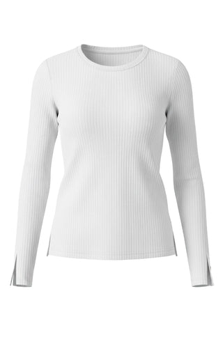 Liverpool Long Sleeve Scoop Neck Knit Top Snow
