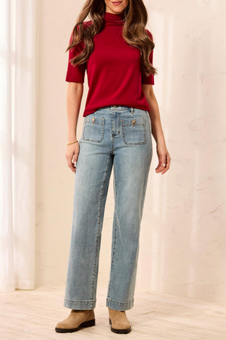 Tribal Sophia Curvy Comfort Stretch Straight Jeans Skylight