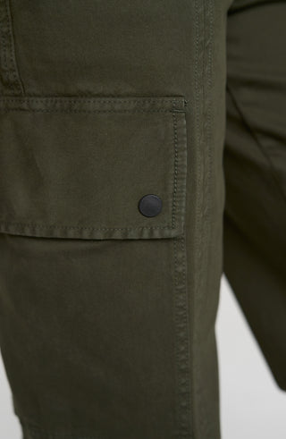 Liverpool Midrise Cargo Straight 32" Inseam Hunter Green