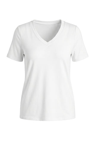 Liverpool Short Sleeve Crew Neck Classic Knit Tee - White