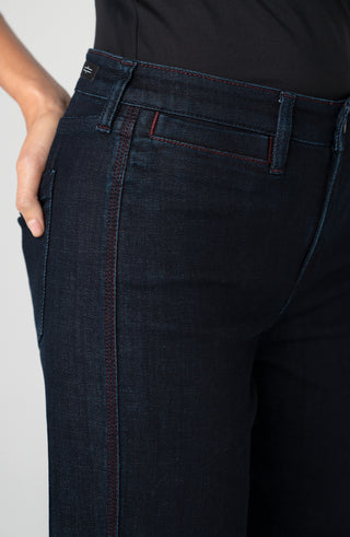 Liverpool Kennedy Straight with Side Stitch Detail 30" Inseam Midnight Eclipse