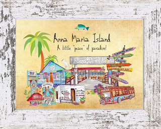 Tropical Art Chick - Anna Maria Island Framed Art - 2 Sizes