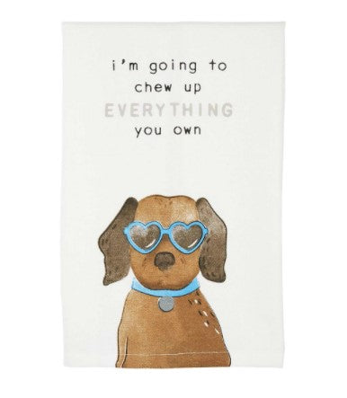 Mud Pie Dog Sentiment Towels- 5 Styles To Choose From