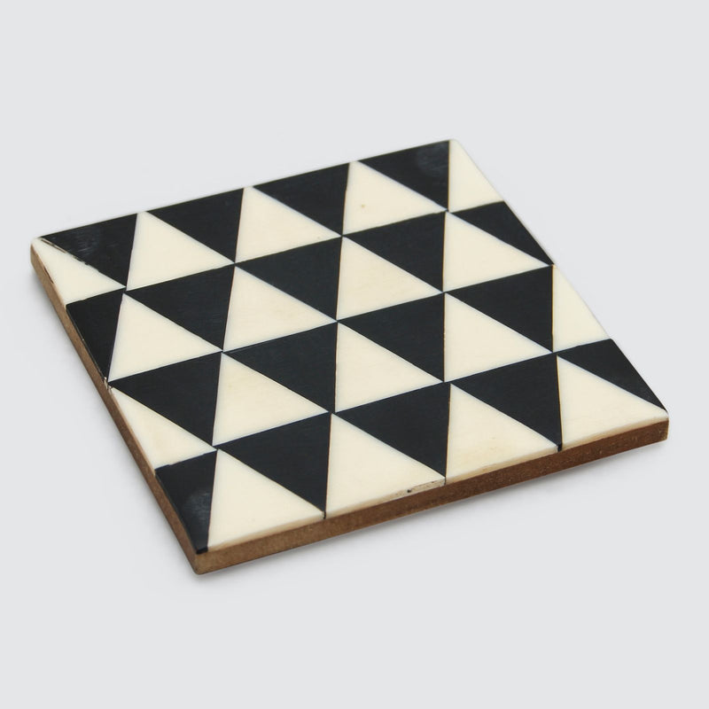 MDF & Resin Coasters With Pattern- Set of 4