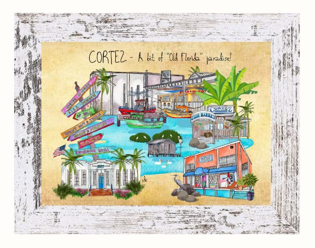 Tropical Art Chick - Cortez Art Print - 2 Sizes