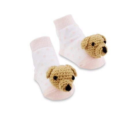 Mud Pie Pink Dog Rattle Socks 11040104