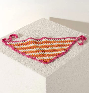 FINAL SALE Shiraleah Luna Stripe Crochet Headscarf -Multi