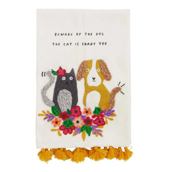 Mud Pie Embroidered Pet Humor Towels - 3 Styles 41500282
